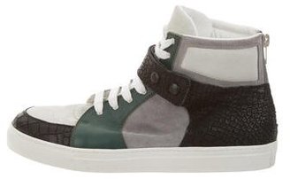 Kris Van Assche Leather High-Top Sneakers