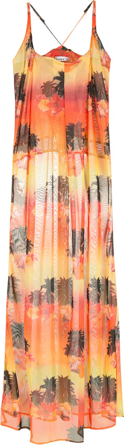 AMIR SLAMA Printed Long Dress