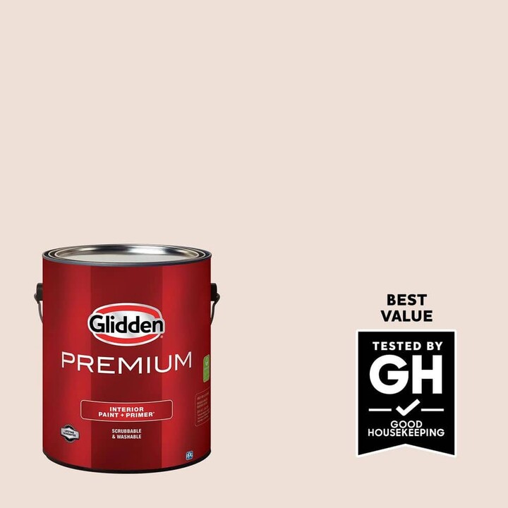 Glidden Premium 1 gal. Ginger Cream PPG1052-1 Semi-Gloss Interior Latex Paint