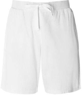 Evans White Linen Blend Shorts