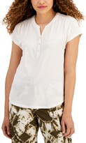 Thumbnail for your product : Style&Co. Style & Co Women's Dolman-Sleeve Henley Top, Created for Macy's