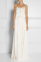 Thumbnail for your product : Derek Lam Beaded cutout satin gown
