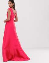 Thumbnail for your product : Jovani fishtail maxi dress with embellished waist detail