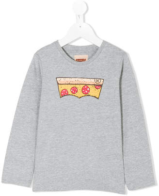 Levi's Kids pizza print longsleeved T-shirt