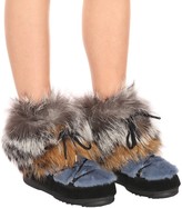 Thumbnail for your product : Army by Yves Salomon x Moon Boot mink fur ankle boots