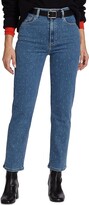 Thumbnail for your product : Le Jean Sabine Crystal-Embellished High-Rise Straight-Leg Jeans