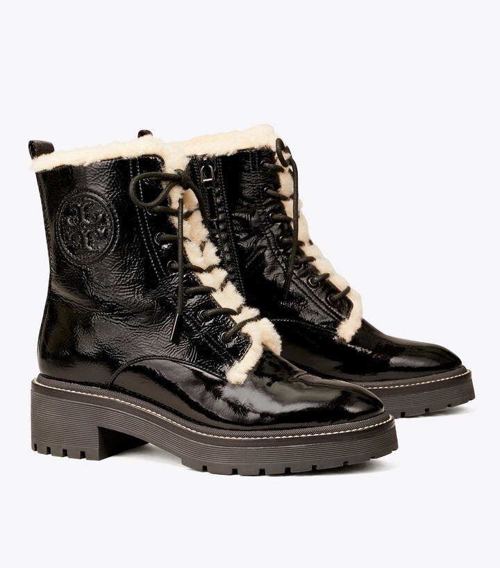 Tory Burch Miller Shearling Lug Sole Boot - ShopStyle