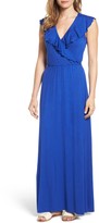 Thumbnail for your product : Loveappella Ruffle Maxi Dress (Regular & Petite)