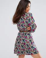 Thumbnail for your product : Yumi Belted Dress With 3/4 Sleeves In Nouveau Floral Print