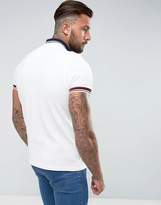 Thumbnail for your product : Fred Perry Slim Fit Textured Polo With Contrast Collar In White