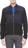 Thumbnail for your product : Lanvin Mixed-Media Zip-Front Jacket, Black