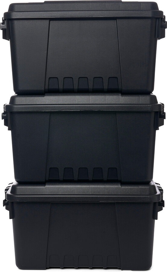 Plano Sportsman's Trunk 3 Pack, Black, 14-Gallon Lockable Storage Box