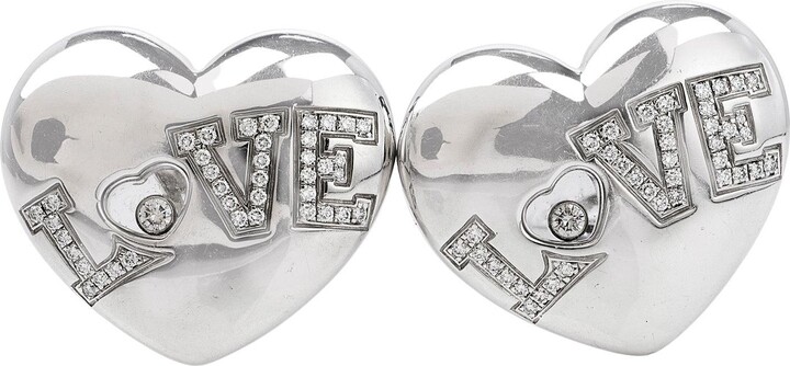 Chopard Happy Diamond 18k Gold Designer Clip On Earrings