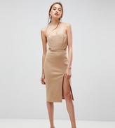 cut out midi bodycon dress