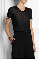 Thumbnail for your product : Agnona Double-layered wool and silk-blend T-shirt
