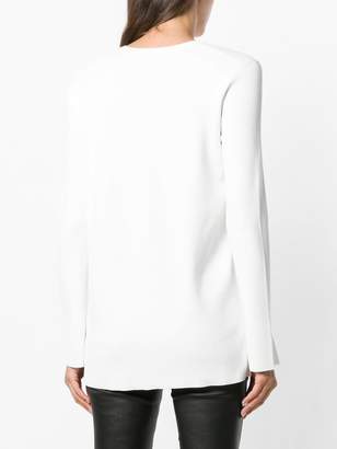 Theory long-sleeve fitted sweater