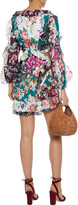 Thumbnail for your product : Zimmermann Allia Spliced Cutout Ruffled Floral-print Linen Mini Dress