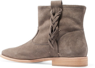 Soludos Braided Suede Ankle Boots