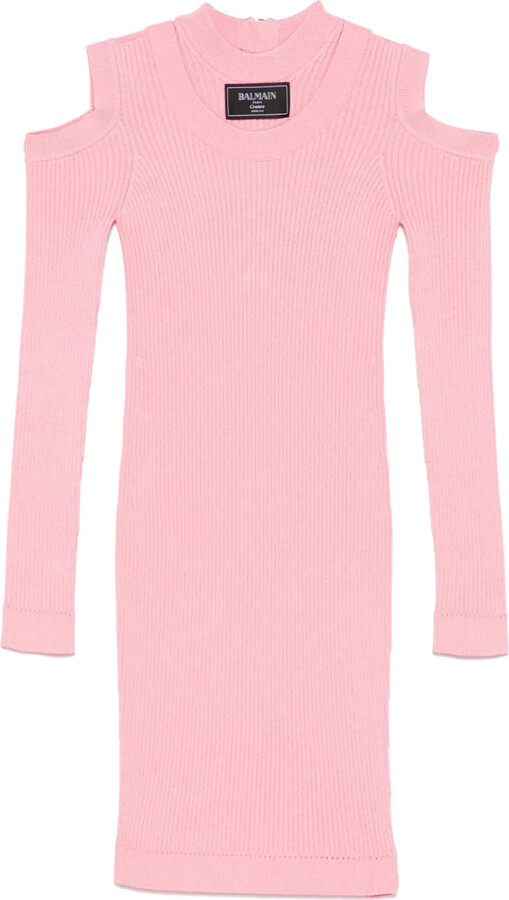 Balmain Ribbed Mini Dress