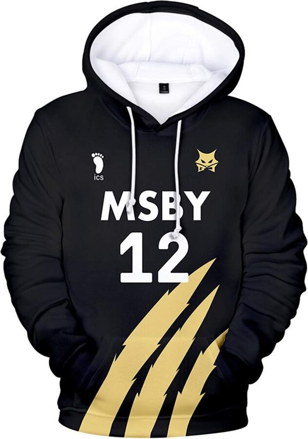 Takyojin Haikyuu!! Hoodies for Men MSBY Black Jackals Sweaters