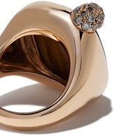 Thumbnail for your product : Pomellato 18kt rose gold Ritratto tiger eye and diamond ring