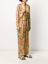 Thumbnail for your product : Plan C Floral Long-Sleeve Jumpsuit