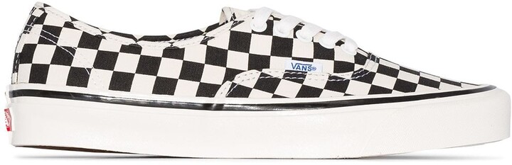 black and white checkered vans authentic