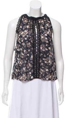 Calvin Rucker Lace-Accented Floral Top