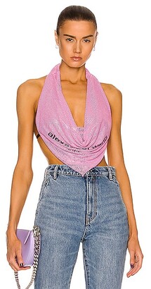 Alexander Wang Chainmail Cowl Top in Pink - ShopStyle
