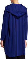 Thumbnail for your product : eskandar High-Low Hooded Zip-Front Top