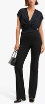 Thumbnail for your product : MANGO Camille Plunge Neck Blouse, Black