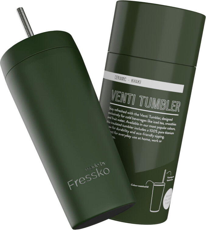 Green Fressko Venti Tumbler, Ceramic - Khaki