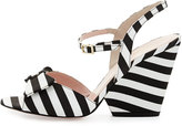 Thumbnail for your product : Kate Spade Imari Striped Grosgrain Sandal, Black/White