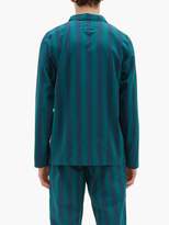 Thumbnail for your product : Nufferton - Uno Striped Cotton-twill Pyjamas - Mens - Green Multi