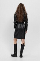 Thumbnail for your product : HUGO BOSS Overshirt-style dress in faux leather