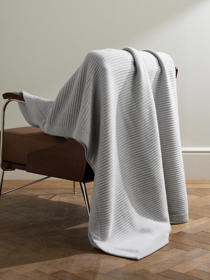 Ribbed Cashmere Blanket