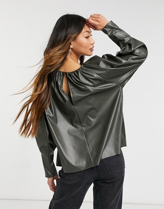 asos leather top