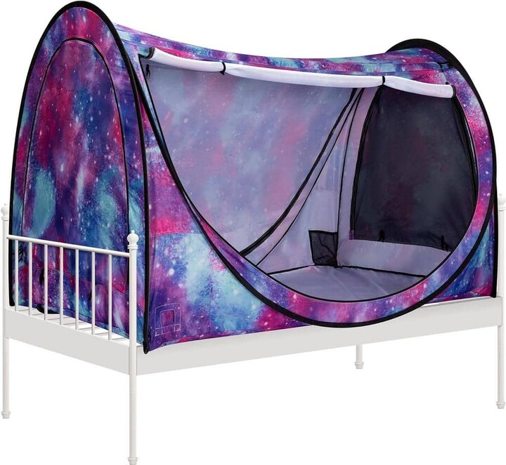 3 ft. x 6 ft. Indoor Pop-Up Privacy Bed Canopy with 4 Doors and Mosquito Mesh, Light Starry Sky Pattern