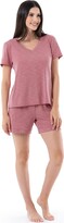 Thumbnail for your product : Fruit of the Loom Women's Sleeve Tee and Short 2 Piece Sleep Set