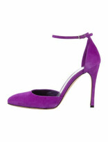 Thumbnail for your product : Victoria Beckham Suede D'Orsay Pumps Purple