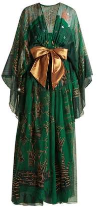 Zandra Rhodes Summer Collection The 1973 Field Of Lilies Gown - Womens - Green