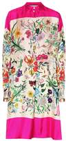 Thumbnail for your product : Gucci Floral silk twill shirt dress