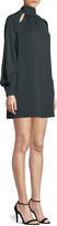 Thumbnail for your product : Milly Sherrie Mock-Neck Long-Sleeve Stretch-Silk Dress