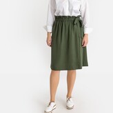 Thumbnail for your product : Castaluna Plus Size Wrapover Mid-Length Skirt with Tie-Waist