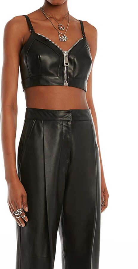 Alexander McQueen Leather top - ShopStyle