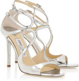 Thumbnail for your product : Jimmy Choo LANG Silver Mirror Leather Sandals