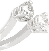 Thumbnail for your product : Delfina Delettrez 18-karat white gold diamond phalanx ring