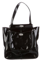Thumbnail for your product : Scoop Patent Leather Tote Brown