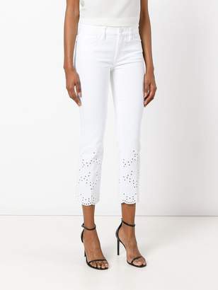 Tory Burch embroidered cropped trousers