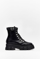 Thumbnail for your product : Nasty Gal Womens Walk It Like I Talk It Faux Leather Cleated Boots - Black - 3
